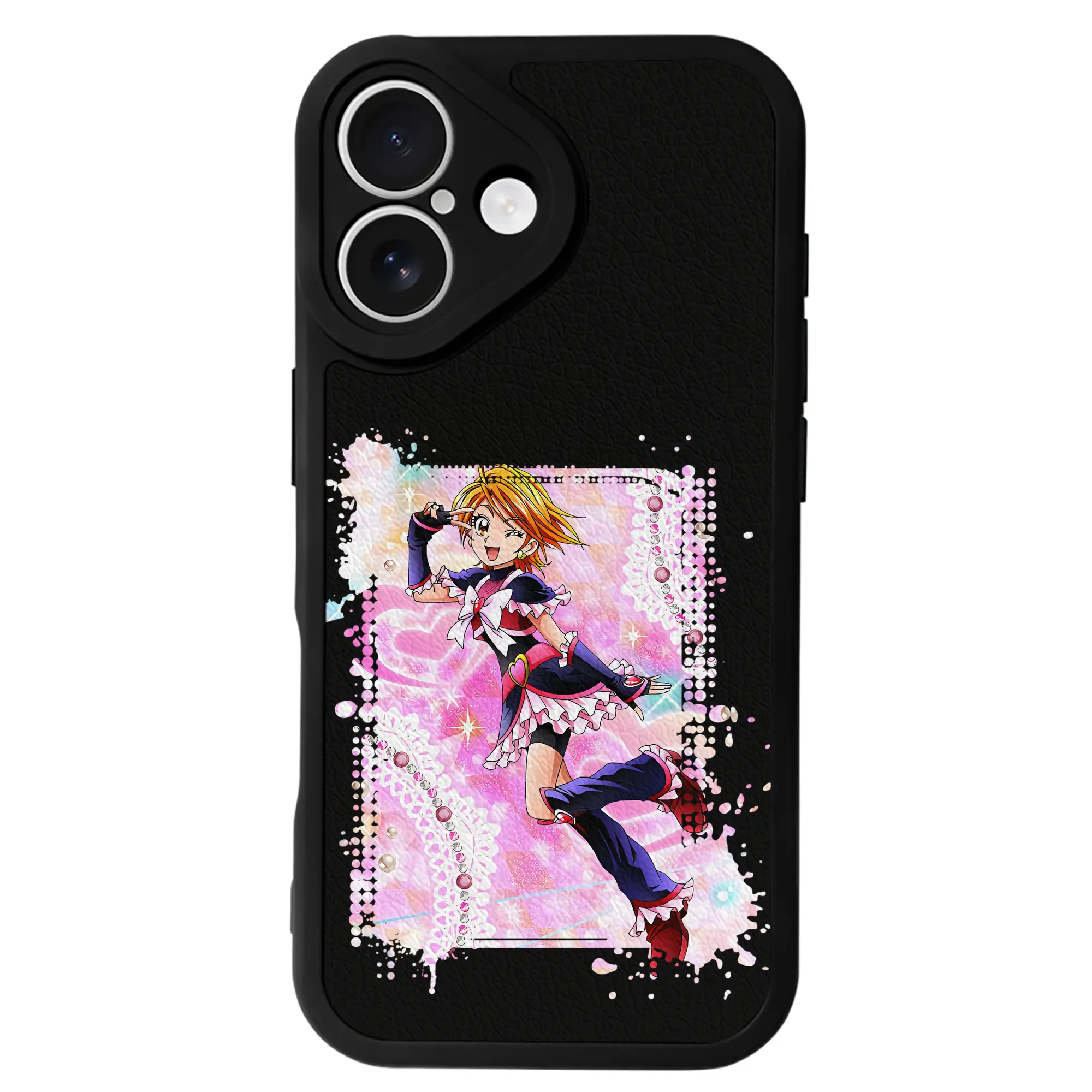 プリキュア グッズ,美墨なぎさ - IPhone 16シリーズ対応 ・ シリコンスマホケース ・ レザー調 ・ 高精度フィット ・ 耐衝撃 ・ ワイヤレス充電対応 ・ 精密カット